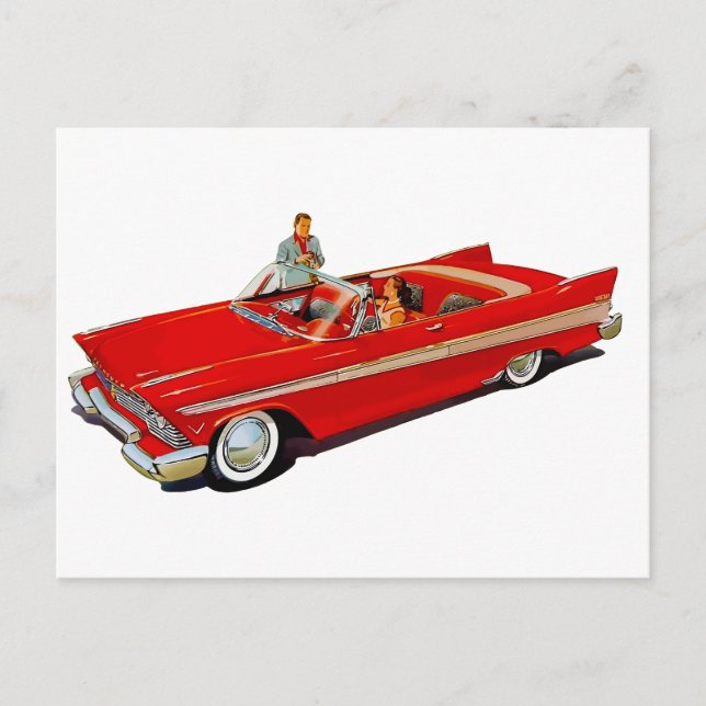1957 Plymouth Belvedere Convertible Coupe Postcard (Front)