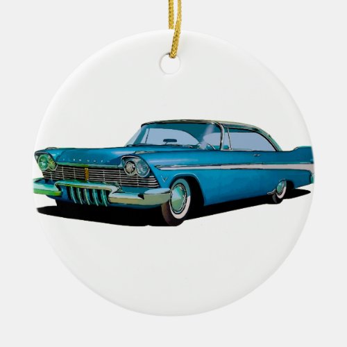 1957 Plymouth Belvedere Sport Coupe Ceramic Ornament