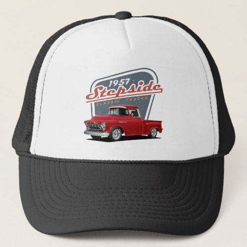 1957 Red Custom Stepside Trucker Hat