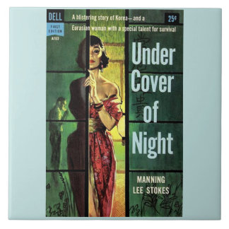 1957 Under Cover of Night paperback cover print Ceramic Tile