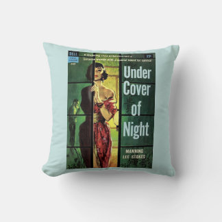 1957 Under  Cover of Night paperback cover print Throw Pillow