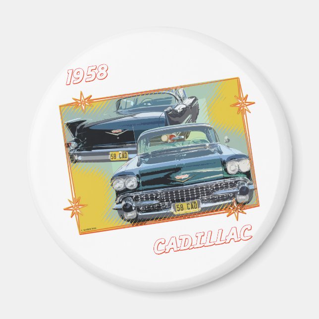 1958 CADILLAC 3 MAGNET (Front)