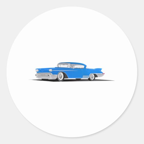 1958 Cadillac El Dorado Classic Round Sticker