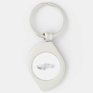 1958 Chevy Corvette Keychain