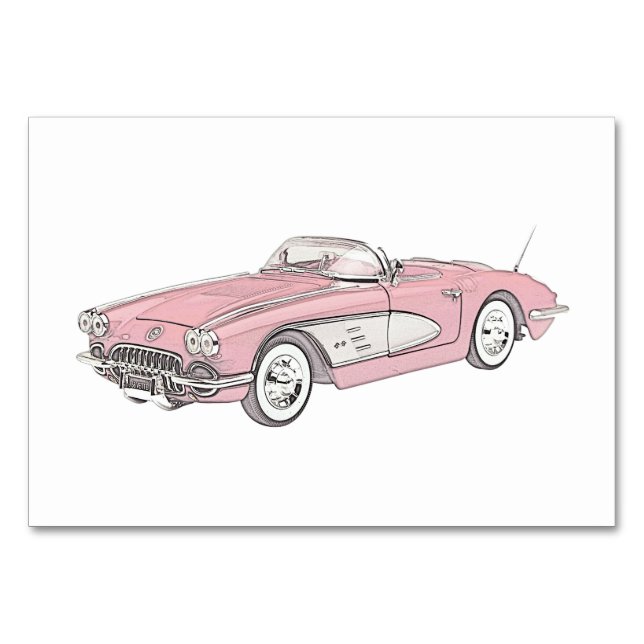 1958 Chevy Corvette Table Number (Front)