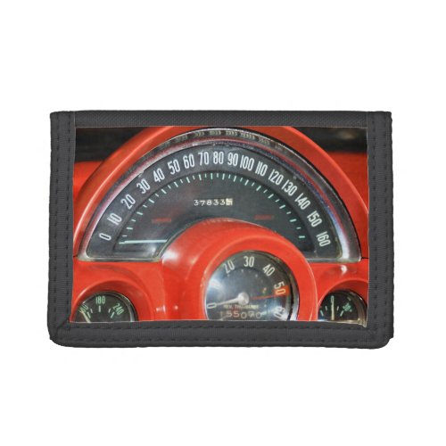 1958 Classic Sports Car Speedometer Trifold Wallet