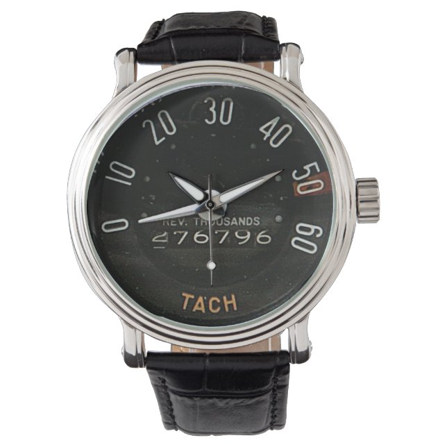 1958 Classic Sports Car Tachometer With Odometer Watch (Front)
