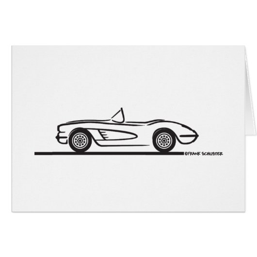 1958 Corvette Convertible Cards (Front Horizontal)
