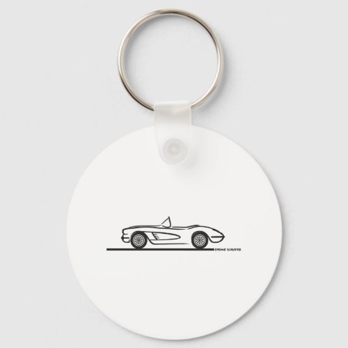 1958 Corvette Convertible Keychain