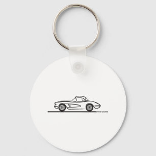 1958 Corvette Hardtop Keychain