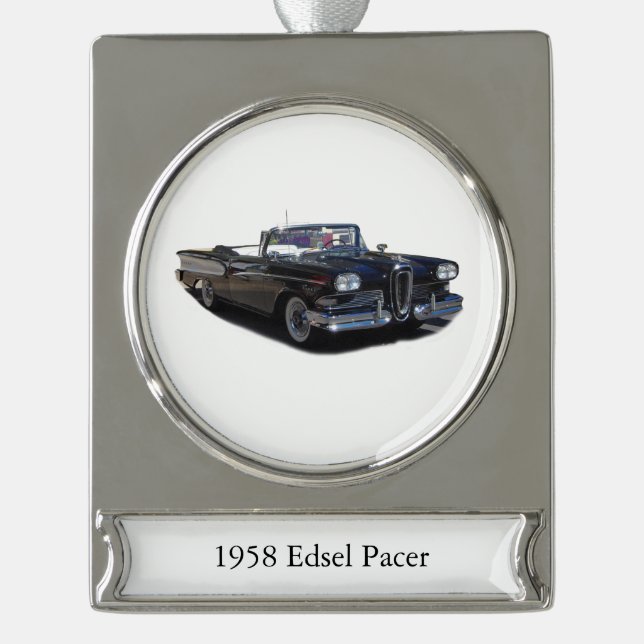 1958 Edsel Pacer banner ornament (Front)