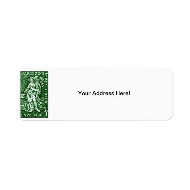 1958 Gardening + Horticulture Stamp Label (Front)