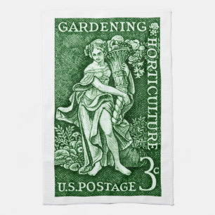 1958 Gardening + Horticulture Stamp Towel
