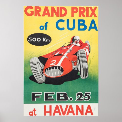 1958 Grand Prix Of Cuba Poster