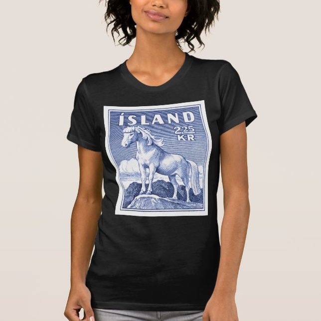 1958 Icelandic Horse Postage Stamp T-Shirt (Front)