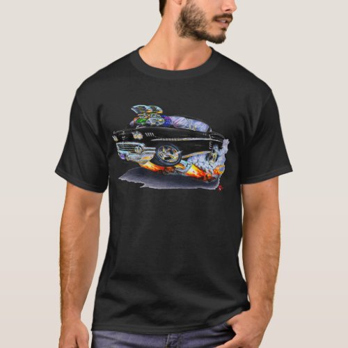 1958 Impala Black Car T_Shirt