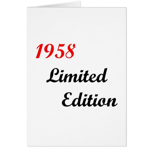 1958 Limited Edition Cards (Front)