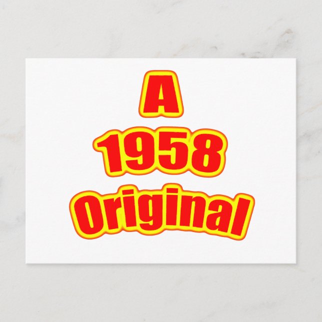 1958 Original Red Postcard (Front)