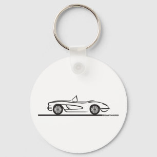 1959 1960 Chevrolet Corvette Keychain