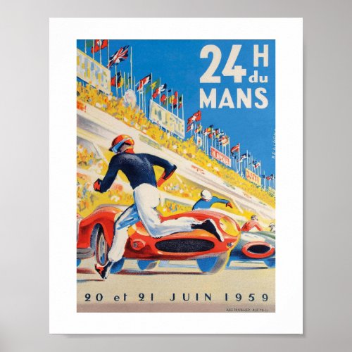 1959 24 Hours of Le Mans Poster Art
