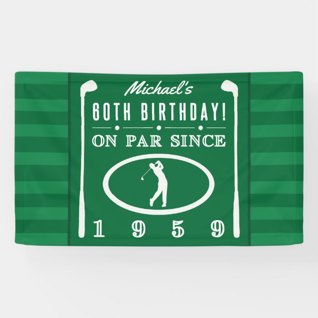 1959 60th Birthday For Golfers Banner (Horizontal)