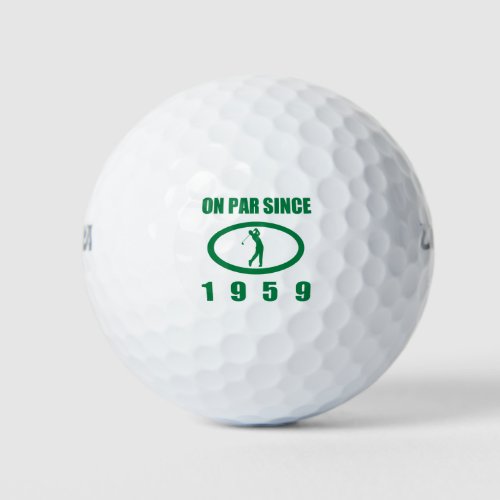 1959 60th Birthday For Golfers Golf Balls