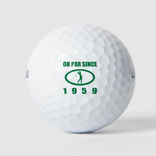 1959 60th Birthday For Golfers Golf Balls (Front)