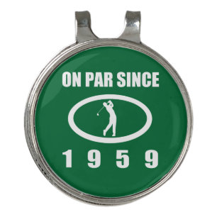 1959 60th Birthday For Golfers Golf Hat Clip