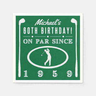 1959 60th Birthday For Golfers Napkins