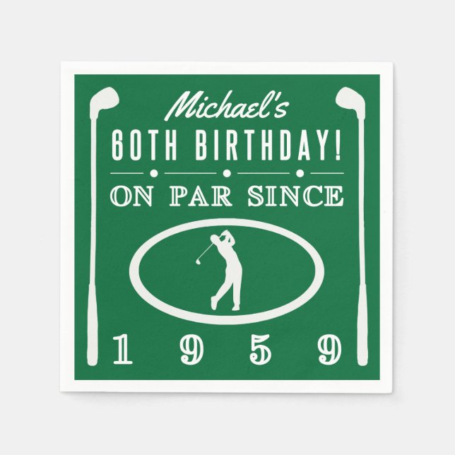 1959 60th Birthday For Golfers Napkins (Front)