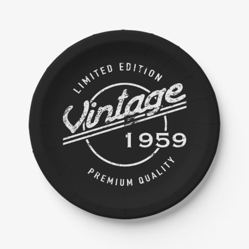 1959 Birthday Premium Quality Paper Plates