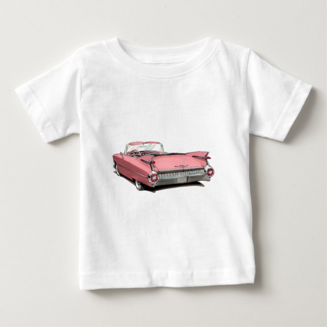 1959 Cadillac Pink Car Baby T-Shirt (Front)