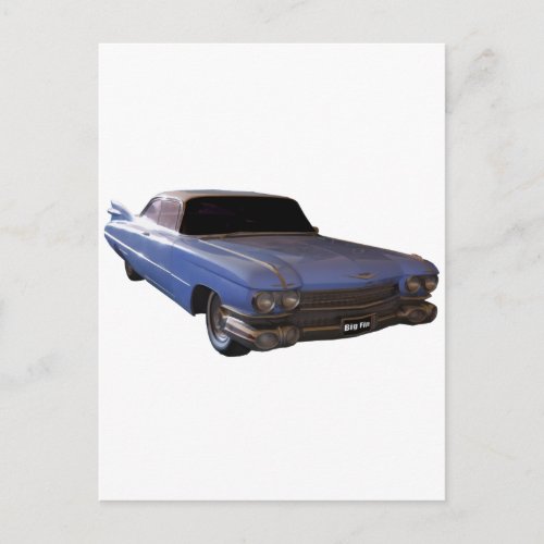 1959 Cadillac powder blue Postcard