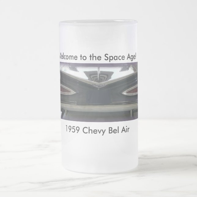 1959 Chevy Bel Air Frosted Glass Beer Mug (Center)