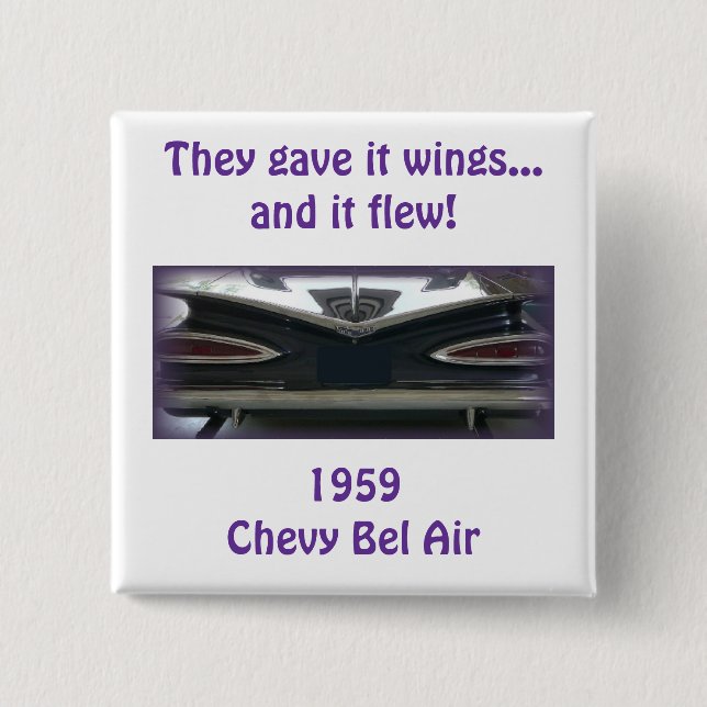 1959 Chevy Bel Air Pinback Button (Front)