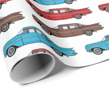 1959 Chevy Impala Classic Cars Design  Wrapping Paper by ComicDaisy at Zazzle