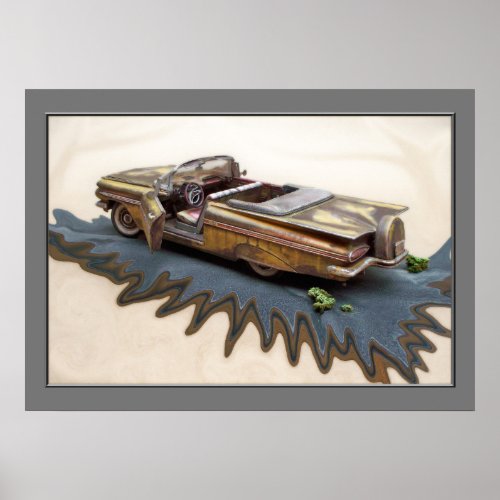 1959 Chevy Impala, junkyard Car, Classic car, art Poster
