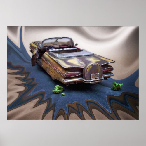 1959 Chevy Impala, junkyard Car, Classic car, art Poster