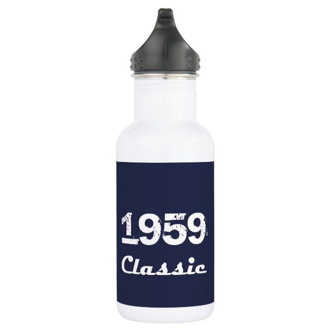 1959 Classic 60th Birthday Celebration Stainless Steel Water Bottle (Right)