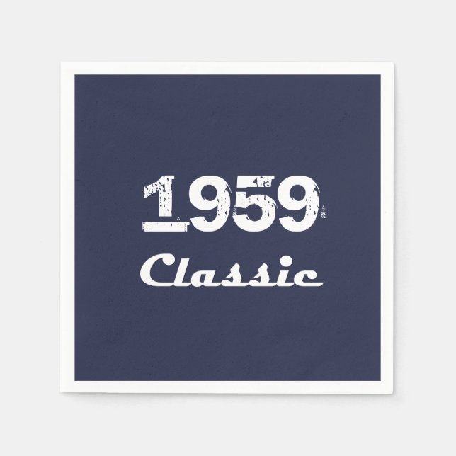 1959 Classic 60th Birthday Party Celebration Napkins (Front)