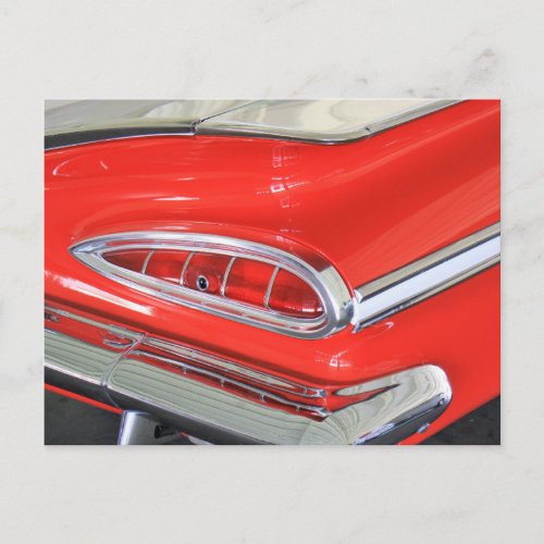 1959 Classic Car Fin  Taillights Postcard