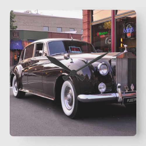 1959 Classic Rolls Royce Square Wall Clock