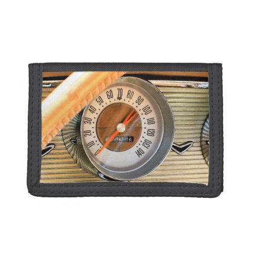 1959 Classic Sports Car Speedometer Trifold Wallet