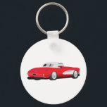 1959 Corvette Keychain<br><div class="desc">1959 Corvette  Images on diverse Products such as T-shirts,  hats,  clothing,  apparel and  Gifts. Illustration by Frank Schuster</div>