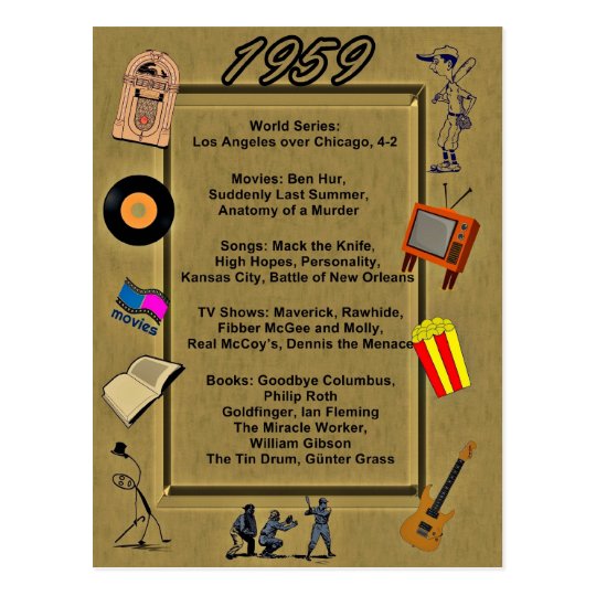 1959 Great Events Birthday Card | Zazzle.com