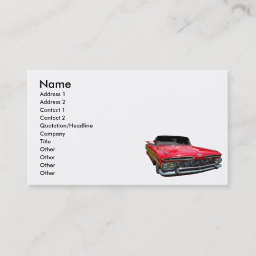 1959 Lowrider Business Card Templates