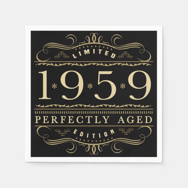 1959 Perfectly Aged 60th Birthday Napkins (Front)