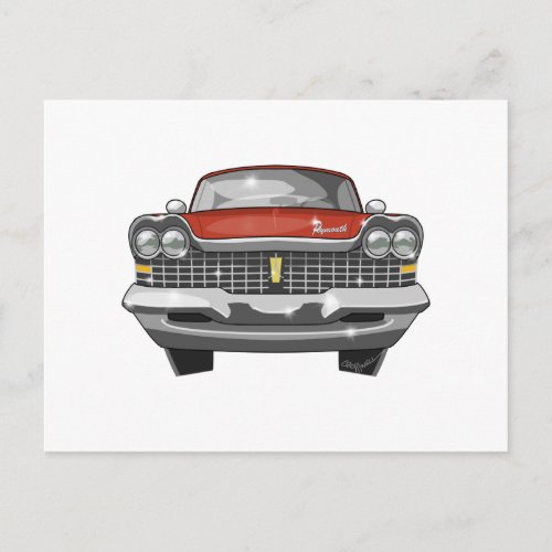 1959 Plymouth Fury Postcard