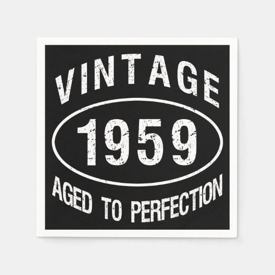 1959 Vintage Birthday Napkins | Zazzle.com