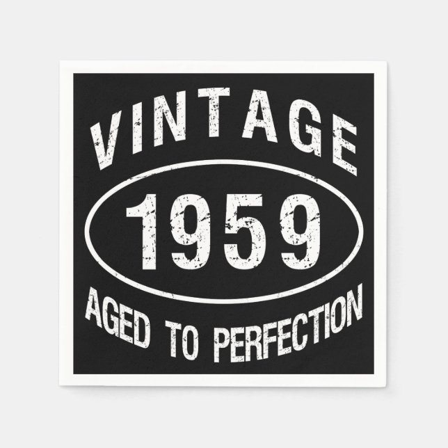 1959 Vintage Birthday Napkins (Front)